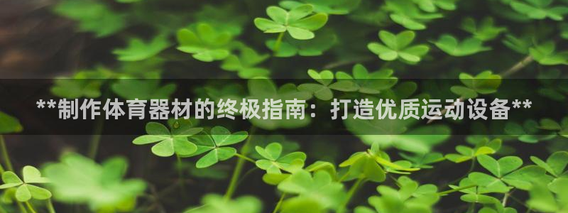 耀世平台心 58534I 耀世：**制作体育器材的终