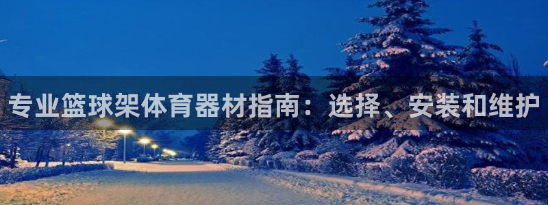 耀世娱乐圈主管什么：专业篮球架体育器材指南：选择、安