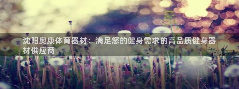 耀世娱乐平台官网登录不了：沈阳奥康体育器材：满足您的